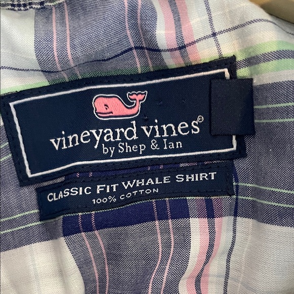 Vineyard Vines Blue Plaid Men's Shirt~ XL - Picture 5 of 5
